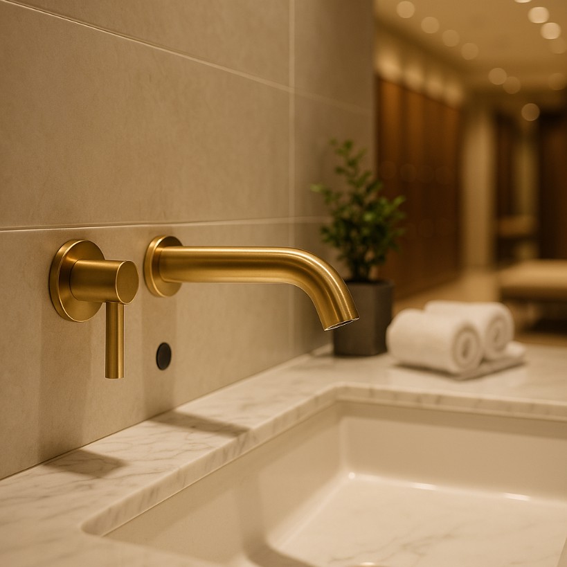 Commercial sink fixture in matte black architectural finish